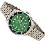 <br> ROLEX SUBMARINER GREEN Hombre . Color Plateado .