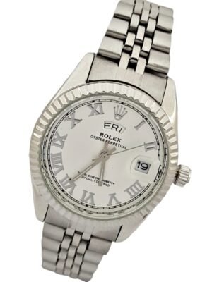 <br> ROLEX PRESIDENCIAL NUMEROS ROMANOS Mujer . Color Plateado .