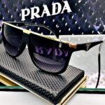 <br> PRADA SUNGLASS ELEGANT P5325 Color Dorado -negro