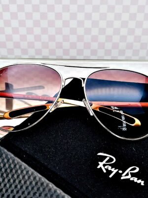 <br> RAY BAN SUNGLASS AVIADOR R4296 Color Café -plateado