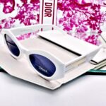 <br> CHRISTIAN DIOR OVAL- FRAME C7323 Color blanco-azul