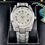 ROLEX CUBANO PLATEADO. Hombre. Números Romanos.