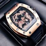 RICHARD MILLE DRAGON. Hombre. Negro- Oro Rosa.