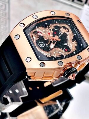 RICHARD MILLE  DRAGON. Hombre. Negro- Oro Rosa.