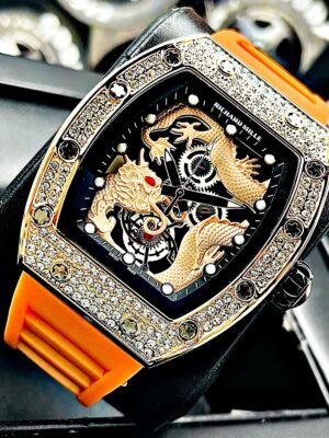 RICHARD MILLE MURANO DRAGON. Hombre. Naranja- Oro Rosa.
