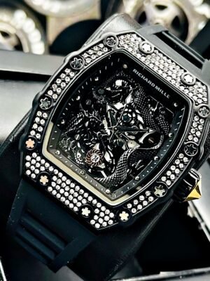 RICHARD MILLE MURANO DRAGON. Hombre. Negro- Plateado.