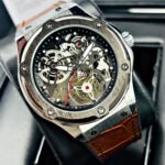 <br> HUBLOT BIG BANG AUTOMATICO. Hombre. Plateado- Café.