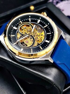 FOSSIL AUTOMATICO PULSO EN SILICONA. Hombre. Azul- Dorado.
