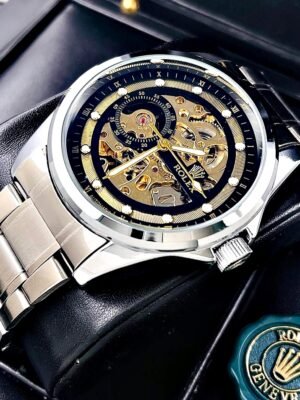 ROLEX AUTOMATICO MACHINE. Hombre. Plateado.