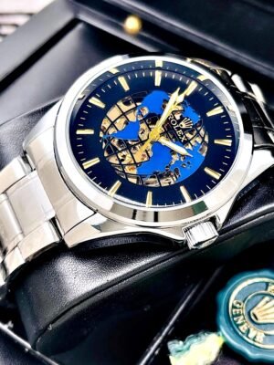 ROLEX AUTOMATICO MAPAMUNDI. Hombre. Plateado.