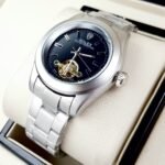 ROLEX AUTOMATICO TOURBILLON. Hombre. Plateado Negro.