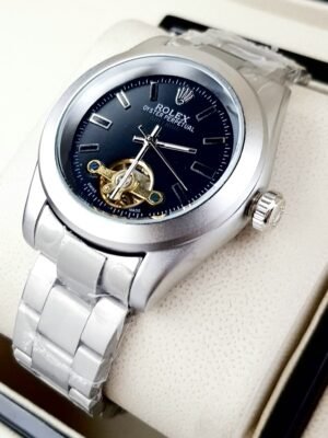 ROLEX AUTOMATICO TOURBILLON. Hombre. Plateado Negro.