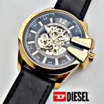 DIESEL AUTOMATICO CUERO. Hombre. Negro Dorado.