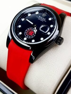 ROLEX CORONA SILICONA. Hombre. Color Rojo.