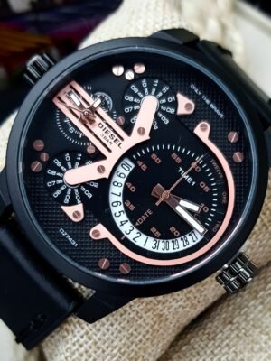 DIESEL 2 HORAS. Hombre. Negro Plateado.