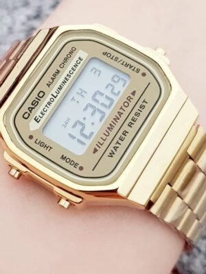 CASIO RETRO METALICO. Mujer. Dorado.