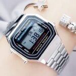 CASIO RETRO METALICO. Mujer. Plateado.