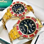 PAREJA ROLEX SUBMARINER GEMAS. Dorado Rojo.