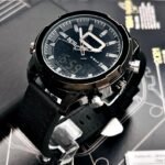 DIESEL DOBLE HORA CUERO. Hombre. Negro.