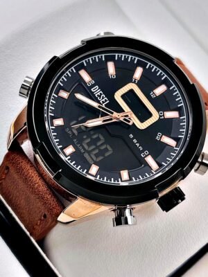 DIESEL DOBLE HORA CUERO. Hombre. Café.