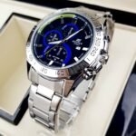 CASIO EDIFICE ALPHATURI. Hombre. Plateado Azul.