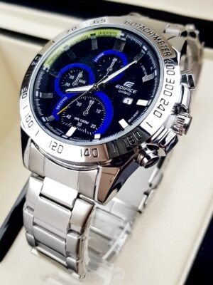 CASIO EDIFICE ALPHATURI. Hombre. Plateado Azul.