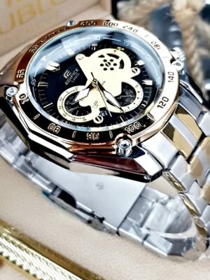 CASIO EDIFICE 550. Hombre. Bicolor Negro.