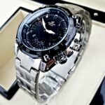 CASIO EDIFICE 550. Hombre. Plateado Negro.