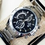 CASIO EDIFICE 650. Hombre. Plateado Negro.