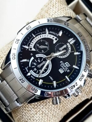 CASIO EDIFICE 650. Hombre. Plateado Negro.