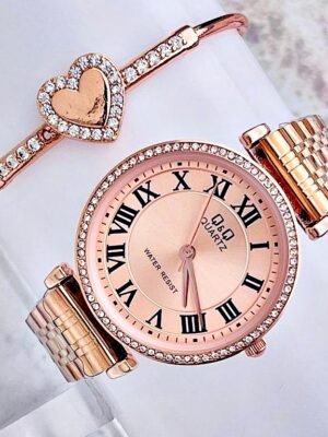 Q&Q NUMEROS ROMANOS. Oro Rosa.