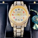 ROLEX CUBANO DORADO. Hombre. Números Hebreos.