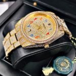 ROLEX CUBANO DORADO. Hombre. Números Hebreos.