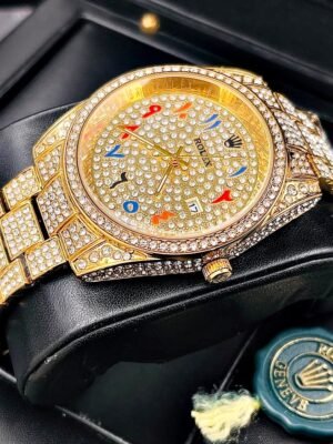 ROLEX CUBANO DORADO. Hombre. Números Hebreos.