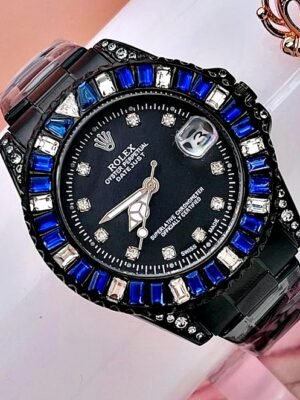 ROLEX SUBMARINER GEMAS. Mujer. Negro Azul.