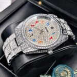 ROLEX CUBANO PLATEADO. Hombre. Números Hebreos.