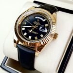 ROLEX PRESIDENCIAL. PULSO EN CUERO. Hombre. Color Negro.
