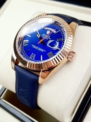 ROLEX PRESIDENCIAL. PULSO EN CUERO. Hombre. Color Azul.