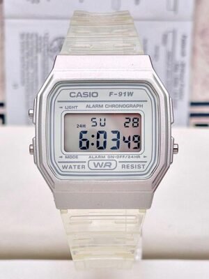 CASIO RETRO SILICONA. Mujer. Blanco.