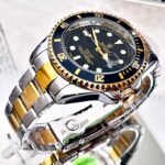 ROLEX SUBMARINER. Hombre. Bicolor Fondo Negro.