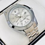 ROLEX STETIC. Hombre. Plateado Fondo Blanco.