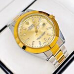 ROLEX STETIC. Hombre. Bicolor Fondo Dorado.