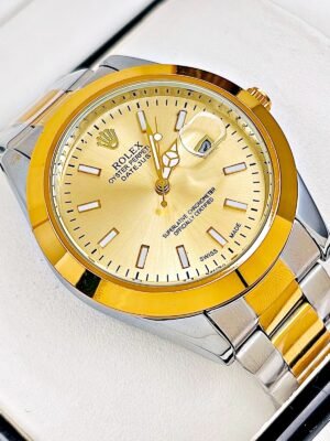 ROLEX  STETIC. Hombre. Bicolor Fondo Dorado.