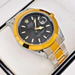 ROLEX STETIC. Hombre. Bicolor Fondo Negro.