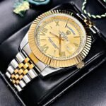 ROLEX PRESIDENCIAL NUMEROS ROMANOS. Hombre. Bicolor Fondo Dorado.