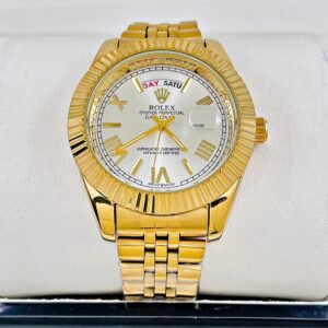 ROLEX PRESIDENCIAL NUMEROS ROMANOS. Hombre. Dorado Fondo Blanco.