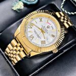ROLEX PRESIDENCIAL NUMEROS ROMANOS. Hombre. Dorado Fondo Blanco.